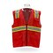 RADYAN® High Visibility Multi Pocket Safety Vest with Reflective Stripes Zipper Front